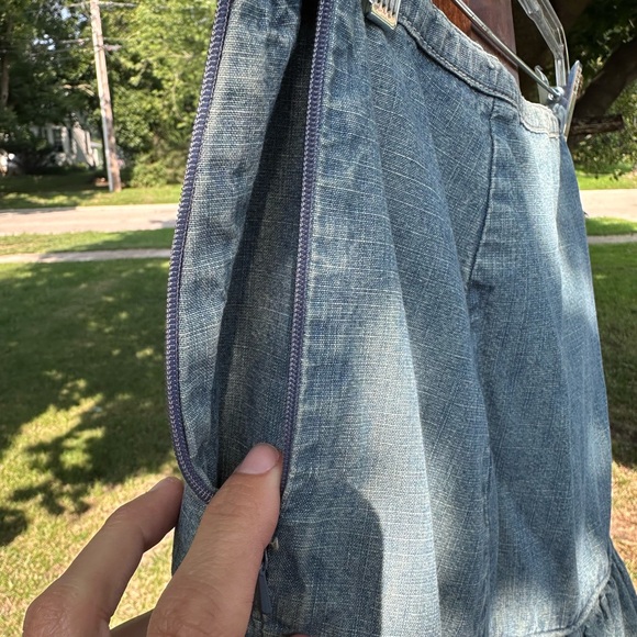 Polo by Ralph Lauren Embroidered Denim Midi Hi-low Skirt - Picture 3 of 6